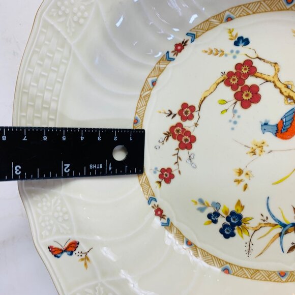 Mikasa Shangri La Serving Bowl 10" Bird Floral Butterfly Design VTG Decorative - Picture 10 of 12